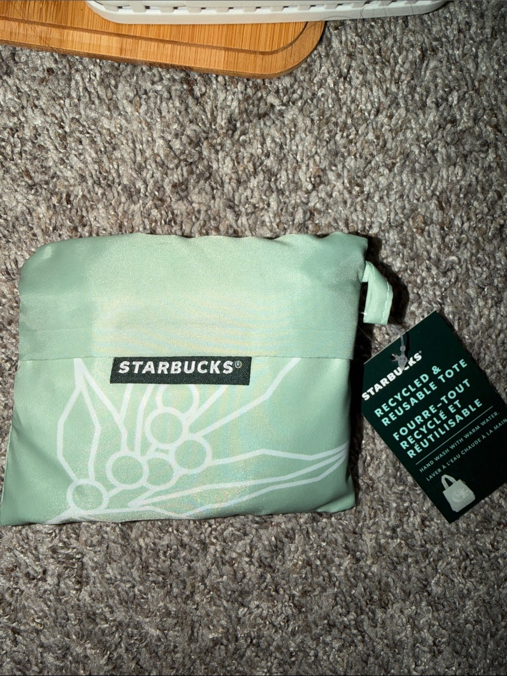 Starbucks Mint Green Recycled Reusable Tote